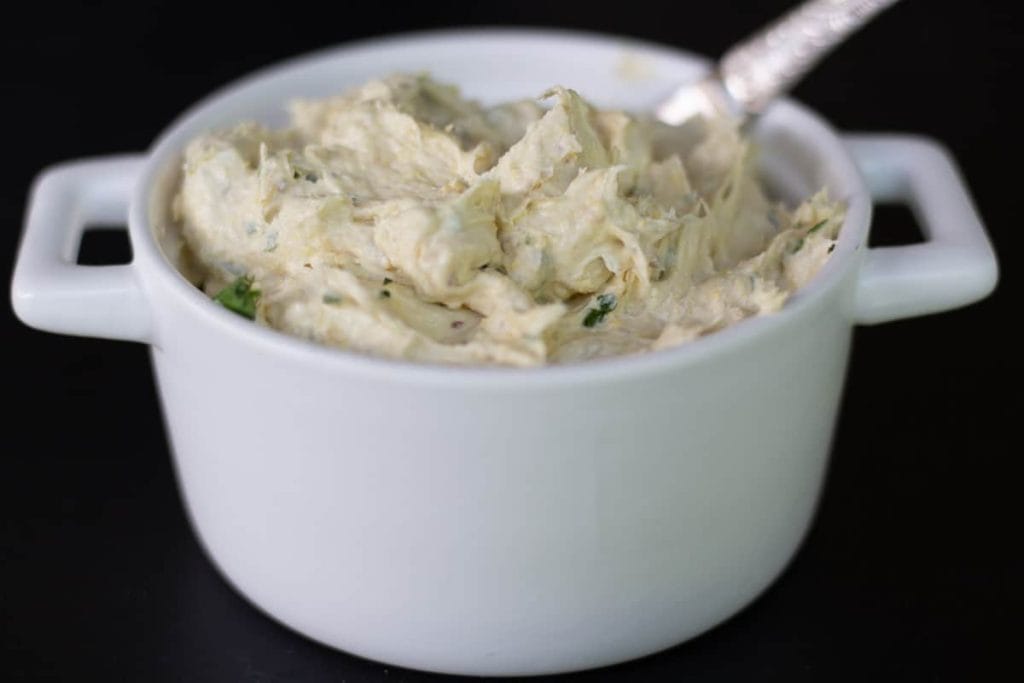 side view of a ramekin with whipped butter of the gods