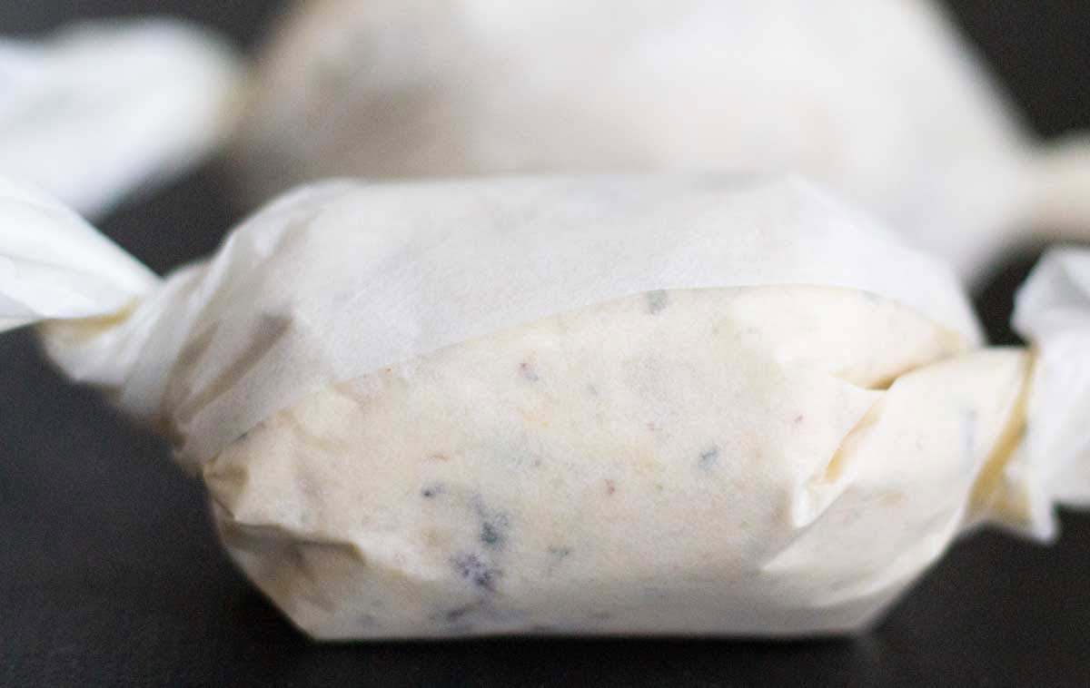 bone marrow butter wrapped in parchment paper