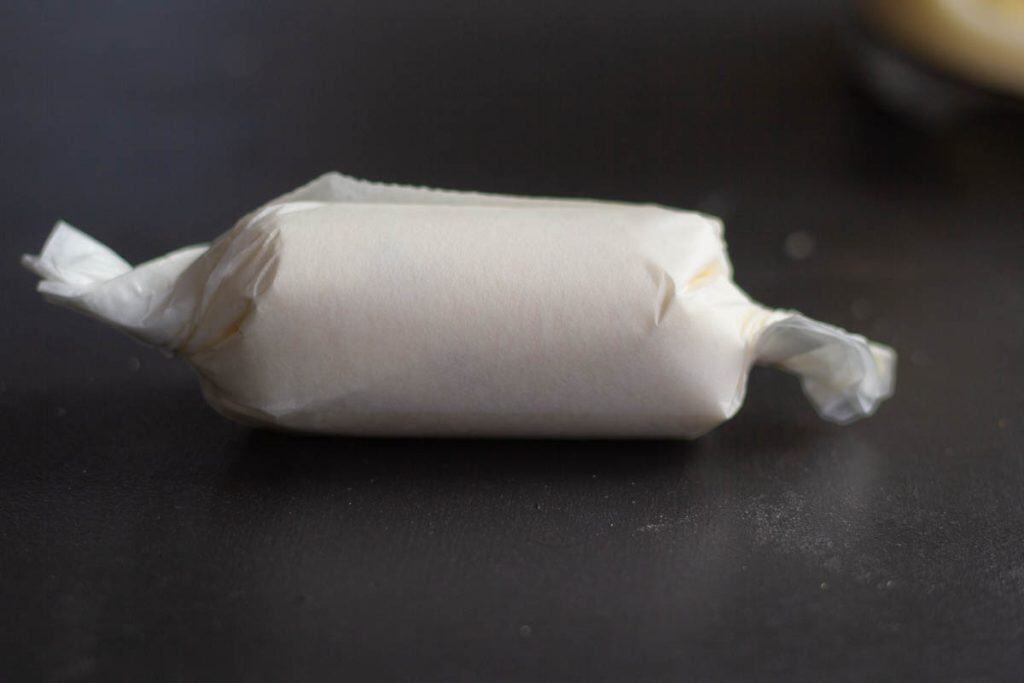 horseradish compound butter wrappedin parchment paper